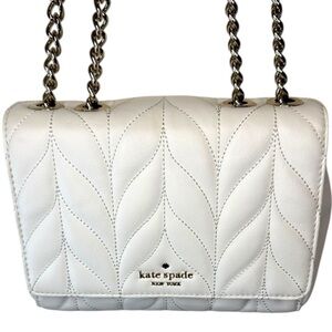 Kate Spade White Quilted Shoulder Bag